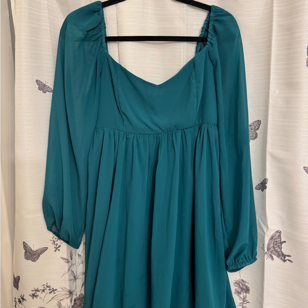 Elegant Teal Women's Dress